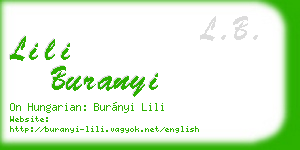 lili buranyi business card